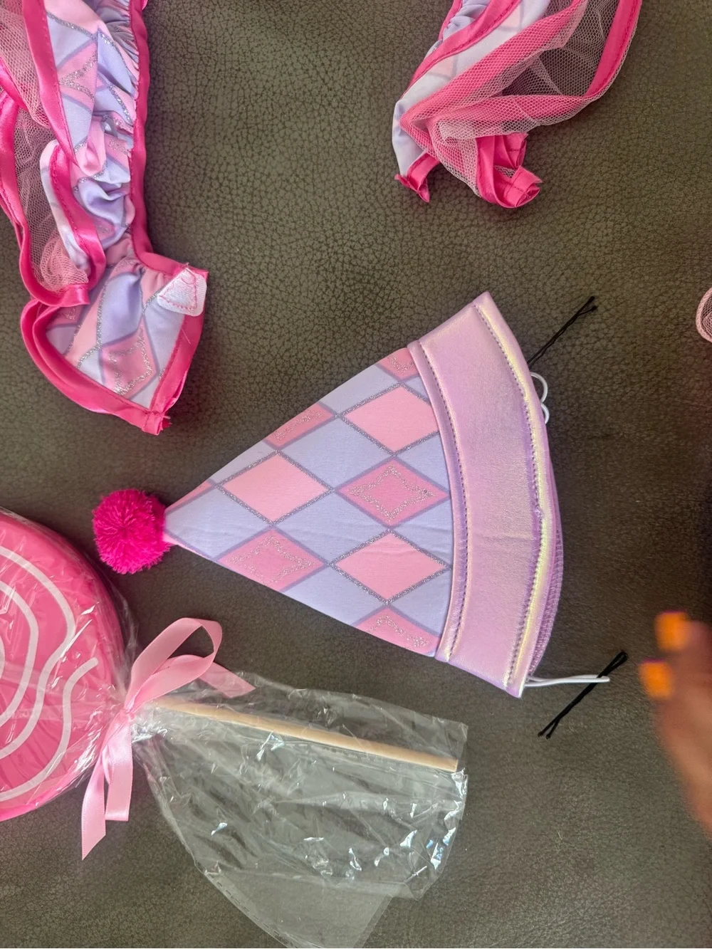 Spirit Cotton Candy Clown Costume - Pink - Picture 12 of 12